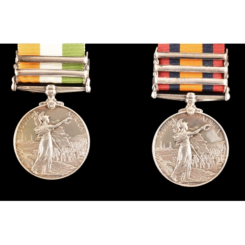 44 - A Boer War medal pair awarded to: 2407 Corporal J.F.G. Reed, 2nd Battalion, Lincolnshire Regiment. C... 