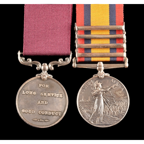 51 - A Boer War LSGC medal pair awarded to: 40 Armament Quartermaster Sergeant William Brown, Corps of Or... 