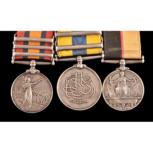 54 - A Boer War medal trio awarded to: 4554 Private. R. Lowe, 1st Battalion, Seaforth Highlanders. Compri... 