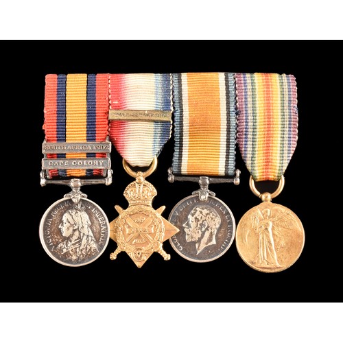 62 - A Boer War and Great War four medal group awarded to: Major G. V. D. A. Innes, East Surrey Regiment ... 