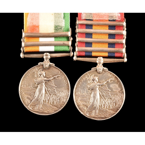 66 - A Boer War medal pair awarded to: 5667 Private W. G. Kenning, 2nd Battalion, Yorkshire Light Infantr... 