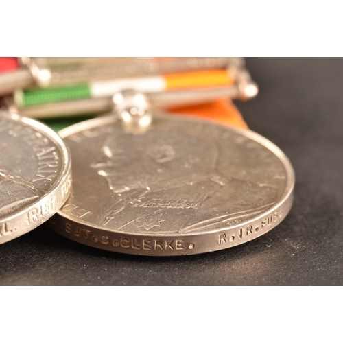 69 - A Boer War medal pair awarded to: 5645 Sergeant C. N. Clerke Royal Irish Fusiliers. Comprising: Quee... 