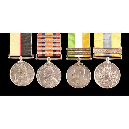 70 - A four medal Boer War group awarded to: 5360 Private George Preston, 2nd Battalion, Lancashire Fusil... 