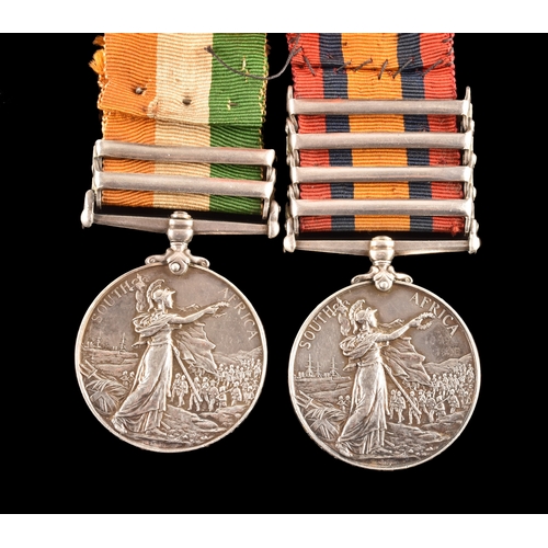 71 - A Boer War medal pair awarded to: 6985 Company Quartermaster Sergeant R. Kean, Army Service Corps. C... 