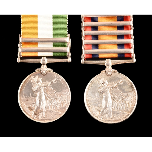 72 - A Boer War medal pair awarded to: 3339 Private J, Foster, 1st Battalion, Essex Regiment. Comprising:... 