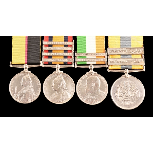 73 - A four medal Boer War group awarded to: 2906 Private Jospeh Sowden, 1st Battalion, Cameron Highlande... 