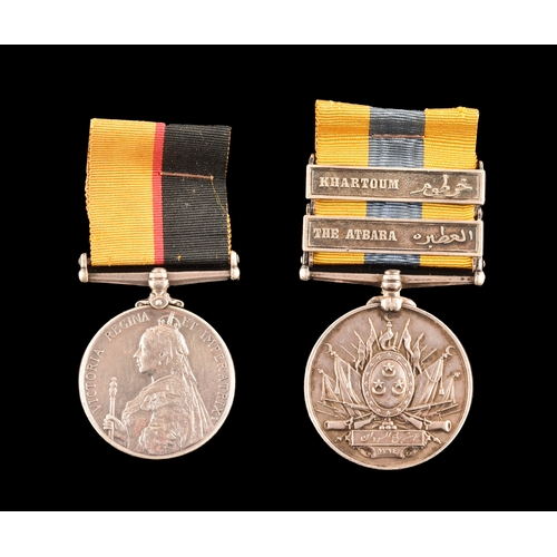 75 - A Sudan Campaign medal pair awarded to: 4149 Private. J. R. (H) Bodham 1st Battalion, Lincolnshire R... 