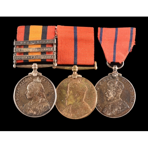 79 - A Boer War and Police three medal group awarded to: 1590 Trooper J. Nash. 1st Battalion Life Guards ... 