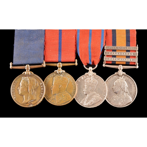 80 - A Boer War and Police four medal group awarded to: John William Connock, Sapper Royal Engineers / Po... 