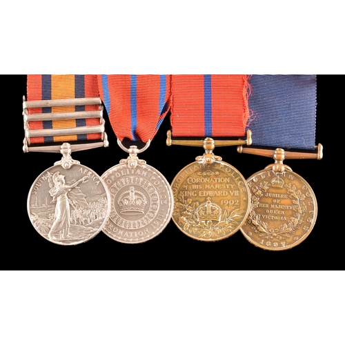 80 - A Boer War and Police four medal group awarded to: John William Connock, Sapper Royal Engineers / Po... 