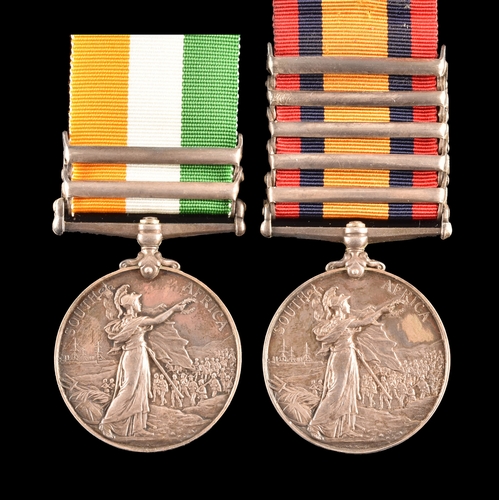 81 - A Boer War medal pair awarded to: 3053 Private John Ryan, 6th Battalion, Dragoon Guards. Comprising:... 