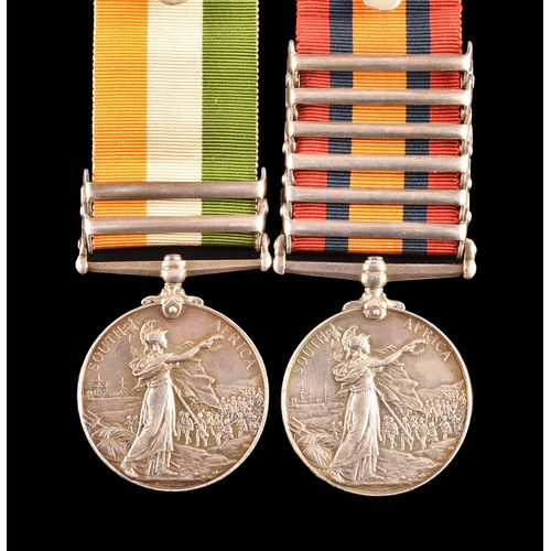 84 - A Boer War medal pair awarded to: 3915 Corporal G. Garrett, 1st Battalion, Royal Dragoons. Comprisin... 