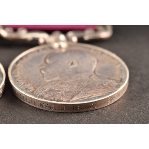 85 - A Boer War LSGC medal pair awarded to: 2612 Sergeant Major John Isaac, 3rd Battalion, Dragoon Guards... 