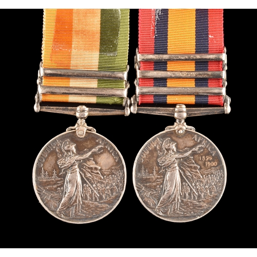 88 - Missing at Ladysmith. A Boer War medal pair awarded to: 3985 Staff Sergeant Farr. F. Hamilton, 18th ... 