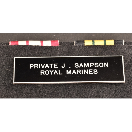 90 - Royal Navy, Royal Marines. A medal pair to Petty Officer Private Sampson, Royal Marine Light Infantr... 