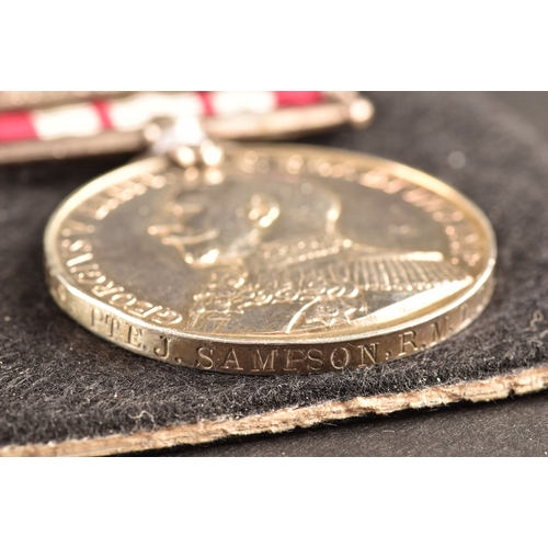 90 - Royal Navy, Royal Marines. A medal pair to Petty Officer Private Sampson, Royal Marine Light Infantr... 