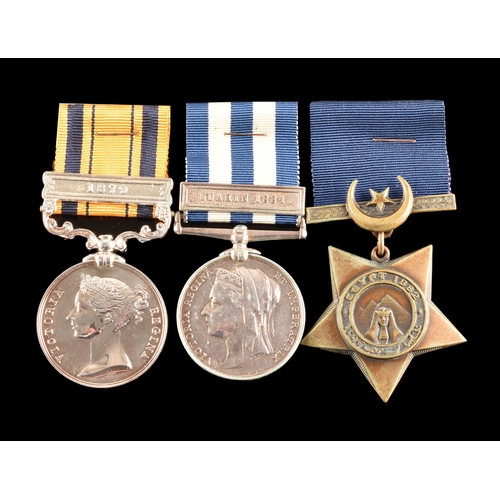 96 - Zulu / Egypt War 1882, a medal pair to: 1287 2nd Class Staff Sergeant James Callaby, Ordnance Store ... 