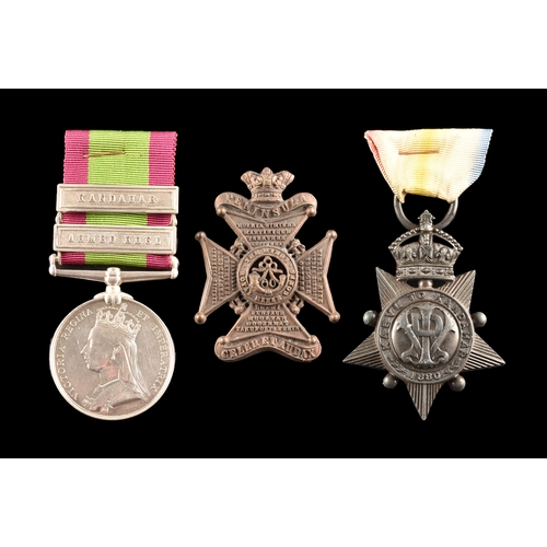 97 - A pair of Afghanistan Campaign Medals to 2124 Private. C. Burrows 2nd 60th Foot. Comprising an Afgha... 