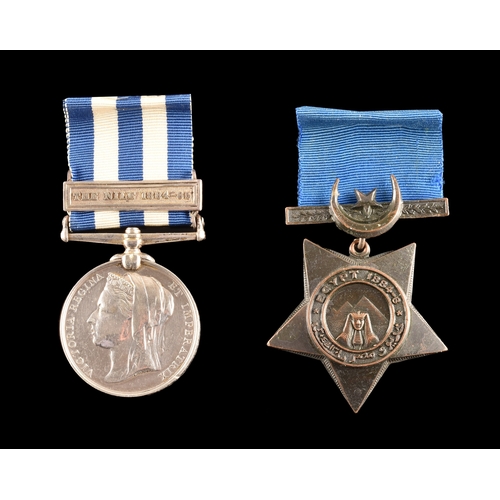 99 - An Egypt Campaign medal pair awarded to: 1121 Private. J. Liddell, 1st Battalion, Cameron Highlander... 