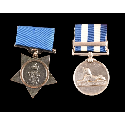 99 - An Egypt Campaign medal pair awarded to: 1121 Private. J. Liddell, 1st Battalion, Cameron Highlander... 