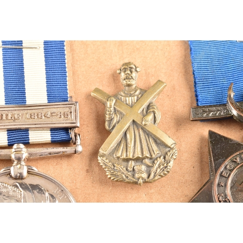 99 - An Egypt Campaign medal pair awarded to: 1121 Private. J. Liddell, 1st Battalion, Cameron Highlander... 