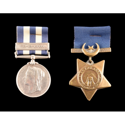 100 - An Egypt Campaign medal pair awarded to Corporal J. Beardsley 2nd Battalion Highlanders Light Infant... 