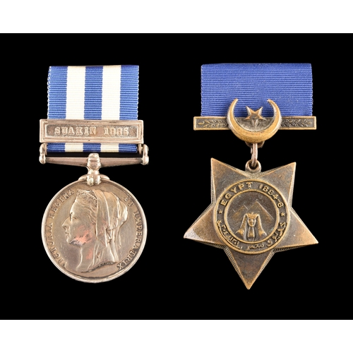 103 - An Egypt Campaign 1882 medal pair awarded to: 3000 Private Elliott Bottle, 5th Company, Commissariat... 