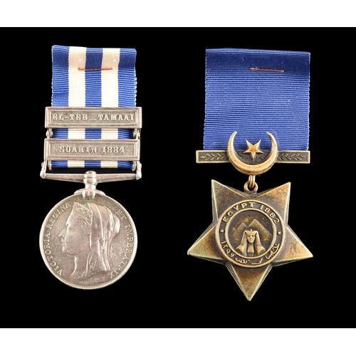 105 - An Egypt Campaign medal pair awarded to: 2462 Private. W. Williams, 3rd Battalion King's Royal Rifle... 