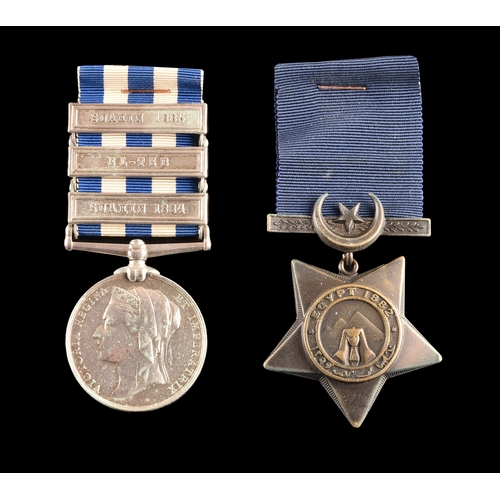 106 - An Egypt Campaign medal pair awarded to: 1529 Private. H. Aldred Ordnance Store Corps. Comprising an... 