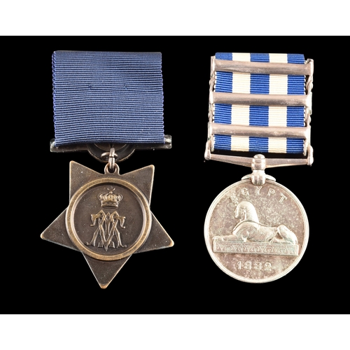 106 - An Egypt Campaign medal pair awarded to: 1529 Private. H. Aldred Ordnance Store Corps. Comprising an... 