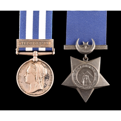 107 - An Egypt Campaign medal pair awarded to: 868 Private J. Hennety, 2nd Battalion, Royal Irish Rifles. ... 