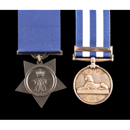 107 - An Egypt Campaign medal pair awarded to: 868 Private J. Hennety, 2nd Battalion, Royal Irish Rifles. ... 