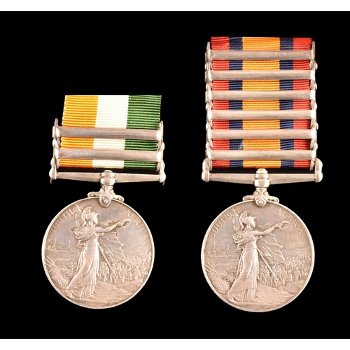 109 - A Boer War medal pair awarded to: 5190 Private G. Pegram, 1st Battalion, Essex Regiment. Comprising:... 