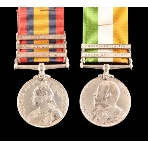 111 - A Boer War medal pair awarded to: 72094 Sergeant G. Nevison, 73rd Battery, Royal Field Artillery. Co... 