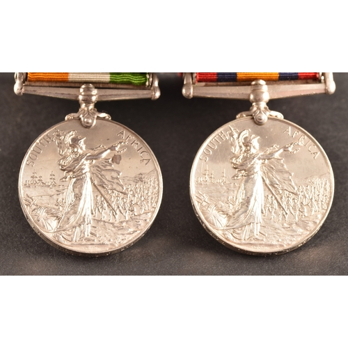 111 - A Boer War medal pair awarded to: 72094 Sergeant G. Nevison, 73rd Battery, Royal Field Artillery. Co... 