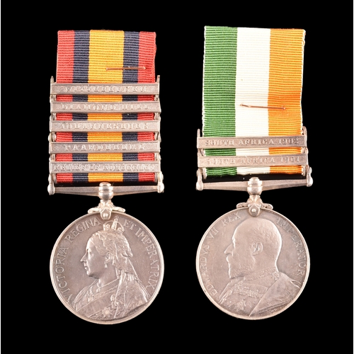 112 - A Boer War medal pair awarded to: 1229 / 36988 Corporal R. Irvine, Gordon Highlanders / Imperial Yeo... 