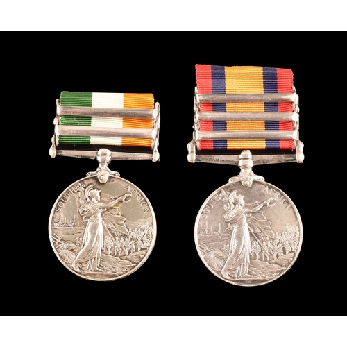 114 - A Boer War medal pair awarded to: 5315 Private. F. Northam, Somerset Light Infantry. Comprising: a Q... 