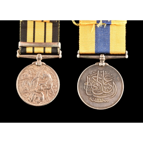 184 - An East and West Africa 1887-1900 medal, 1 clasp Witu 1890 to Frank Snell, Ordinary Seaman, Royal Na... 