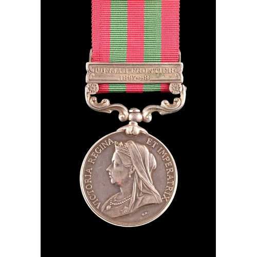 192 - An India Medal 1895-1902, to 3408 Private E. Read, 1st Battalion, Somerset Light Infantry, 1 clasp P... 