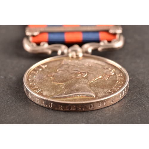 197 - An India General Service Medal 1854-95 to 516 Gunner J. Rees, D Battery, F Brigade, Royal Field Arti... 