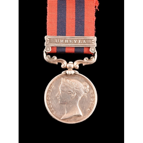 198 - An India General Service Medal 1854-95 to 413 Private W. Webb His Majesty's 1st Battalion, 1st Batta... 