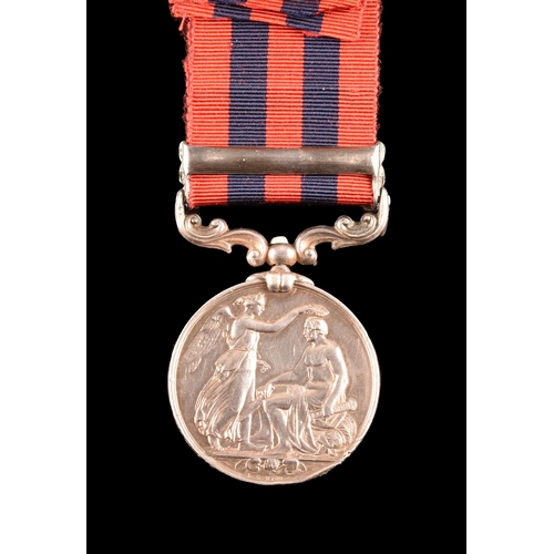 198 - An India General Service Medal 1854-95 to 413 Private W. Webb His Majesty's 1st Battalion, 1st Batta... 