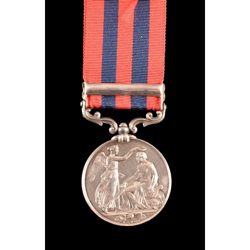 203 - An India General Service Medal 1854-95 to William Edward Ball, Royal Navy, Carpenter's Crew, H.M.S. ... 