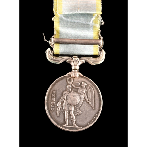 209 - A Crimea medal, awarded to Thomas Carnel, HMS Curacoa, with Sebastopol clasp (Thos. Carnel, H.M.S. C... 