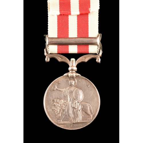 215 - An Indian Mutiny 1857-58 Medal to 3189 Private. Patrick Looby, H.M's. 61st Regiment, with Delhi clas... 