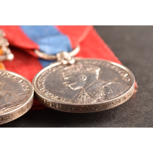 226 - A Boer War ISM medal trio awarded to: 4872 Private Frederick Arthur Marden Creese, Duke of Cornwall'... 