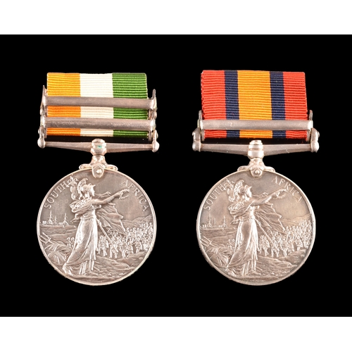 239 - A Boer War medal pair awarded to: 3513 Private George Westacott, Army Ordnance Corps. Comprising: a ... 