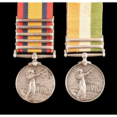 242 - A Boer War medal pair awarded to: 2569 Private. G. Bean, 1st Battalion, Suffolk Regiment. Comprising... 