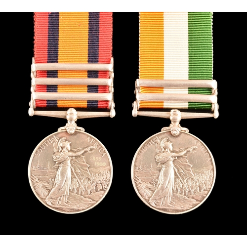 245 - A Boer War medal pair awarded to: 9488 Lance Corporal W. H. W. Jones, B Supply Company, Army Service... 