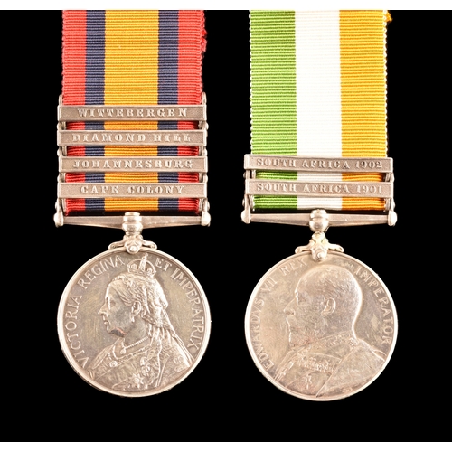 246 - A Boer War medal pair awarded to: 11563 Driver: J. Webb, No. 9 Company, Army Service Corps. Comprisi... 